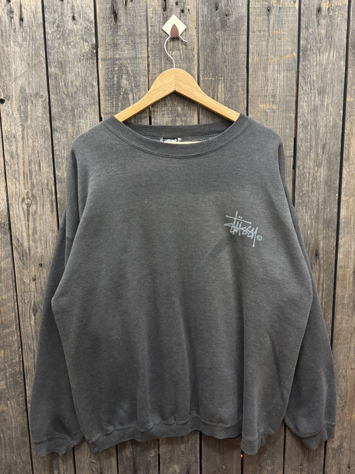 Stussy × Vintage Vintage 80's Stussy Big Logo Crewneck Sweatshirt Size US XL / EU 56 / 4 - 2 Thumbnail