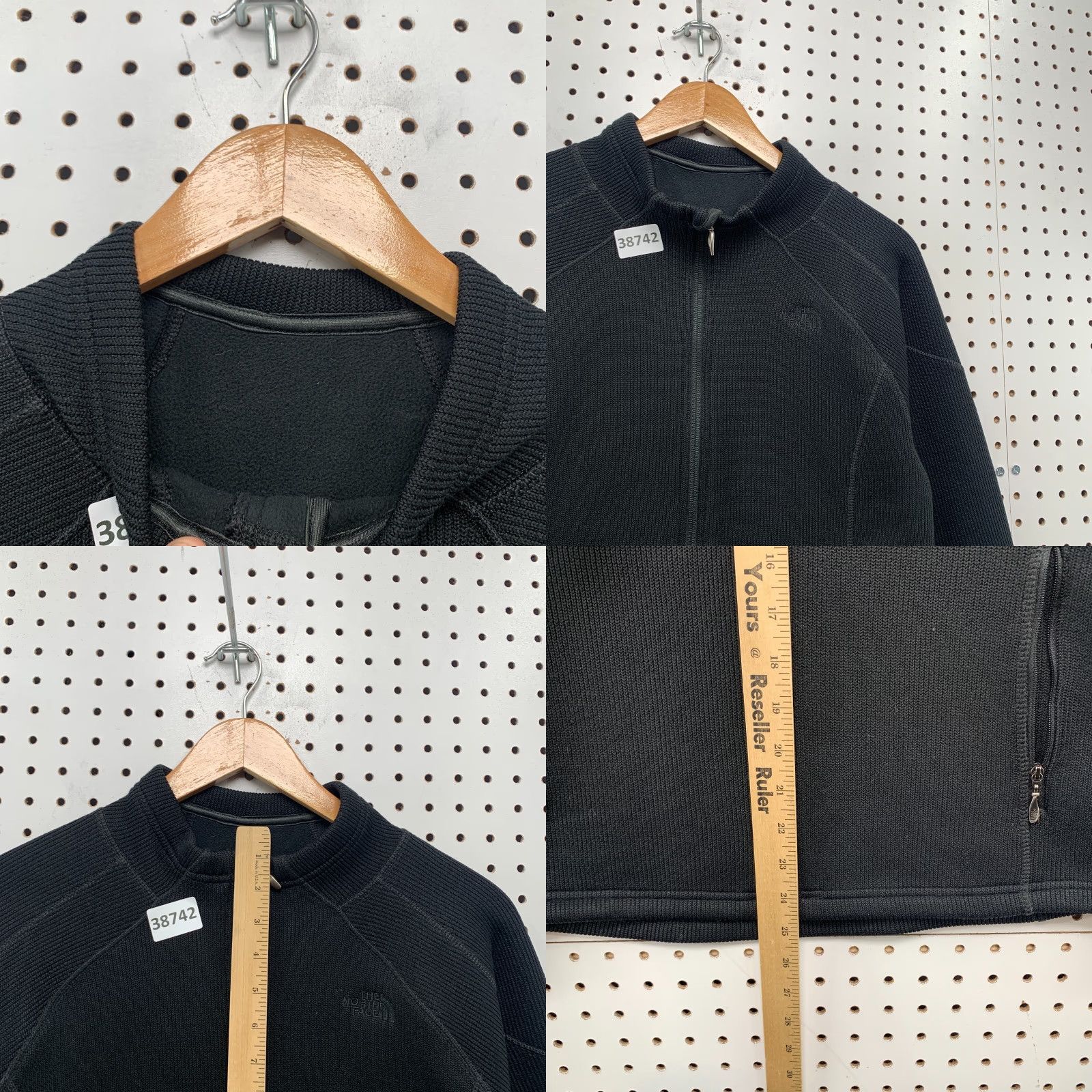 The North Face VINTAGE The North Face Zip Jacket Womens M Black Rib Knit Winter Active 19x25 Size M / US 6-8 / IT 42-44 - 8 Thumbnail