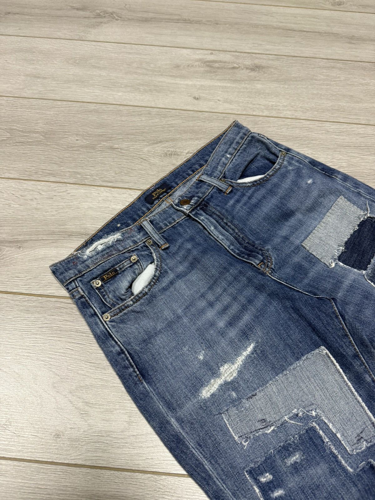 Polo Ralph Lauren POLO Ralph Lauren patchwork pieces jeans sewn pants vintage Size US 29 - 5 Thumbnail