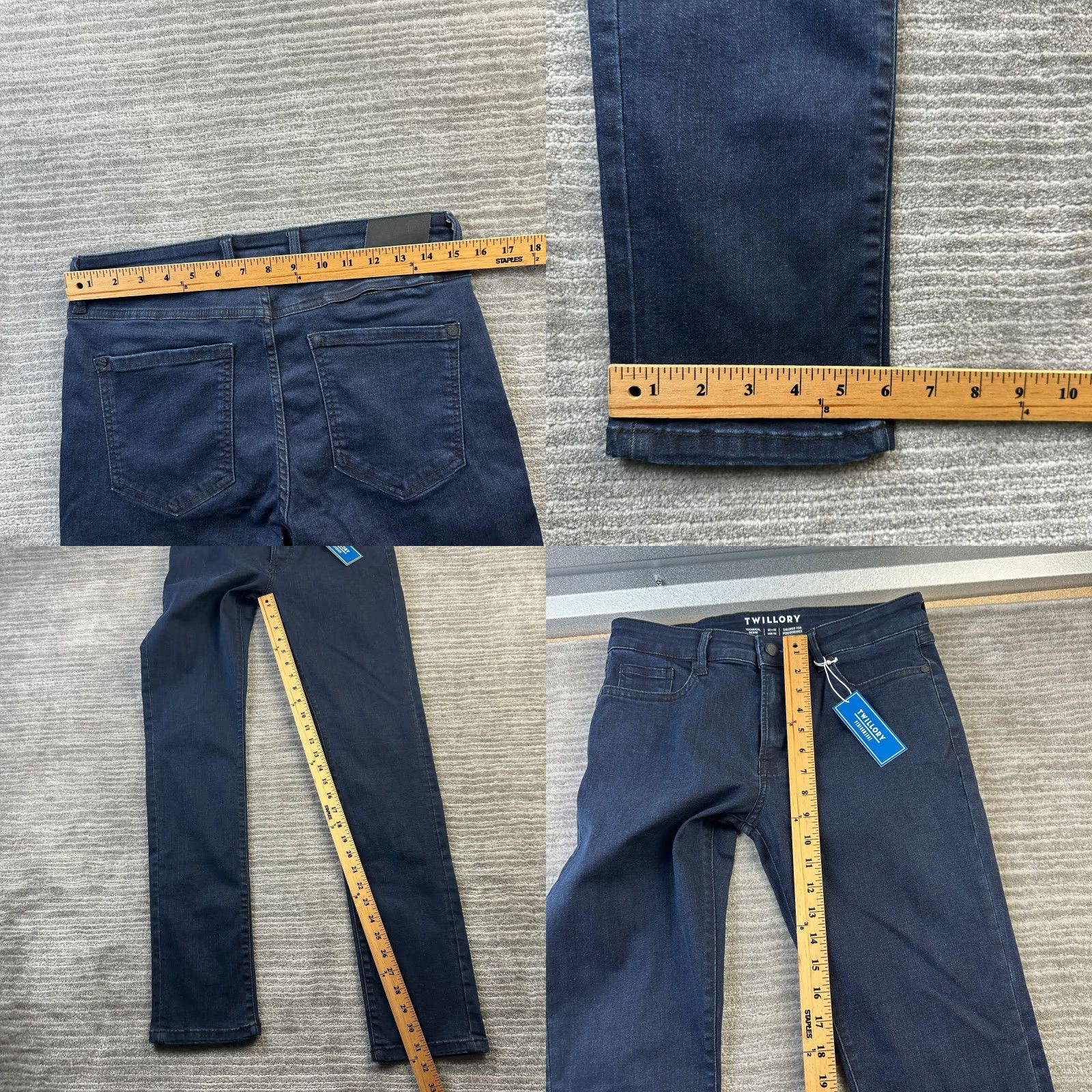 True Religion Twillory Jeans Mens 32x32 Blue Denim Pants Stretch Trim Fit Regular 5-Pocket Belt Loops Blue Size US 32 / EU 48 - 8 Thumbnail