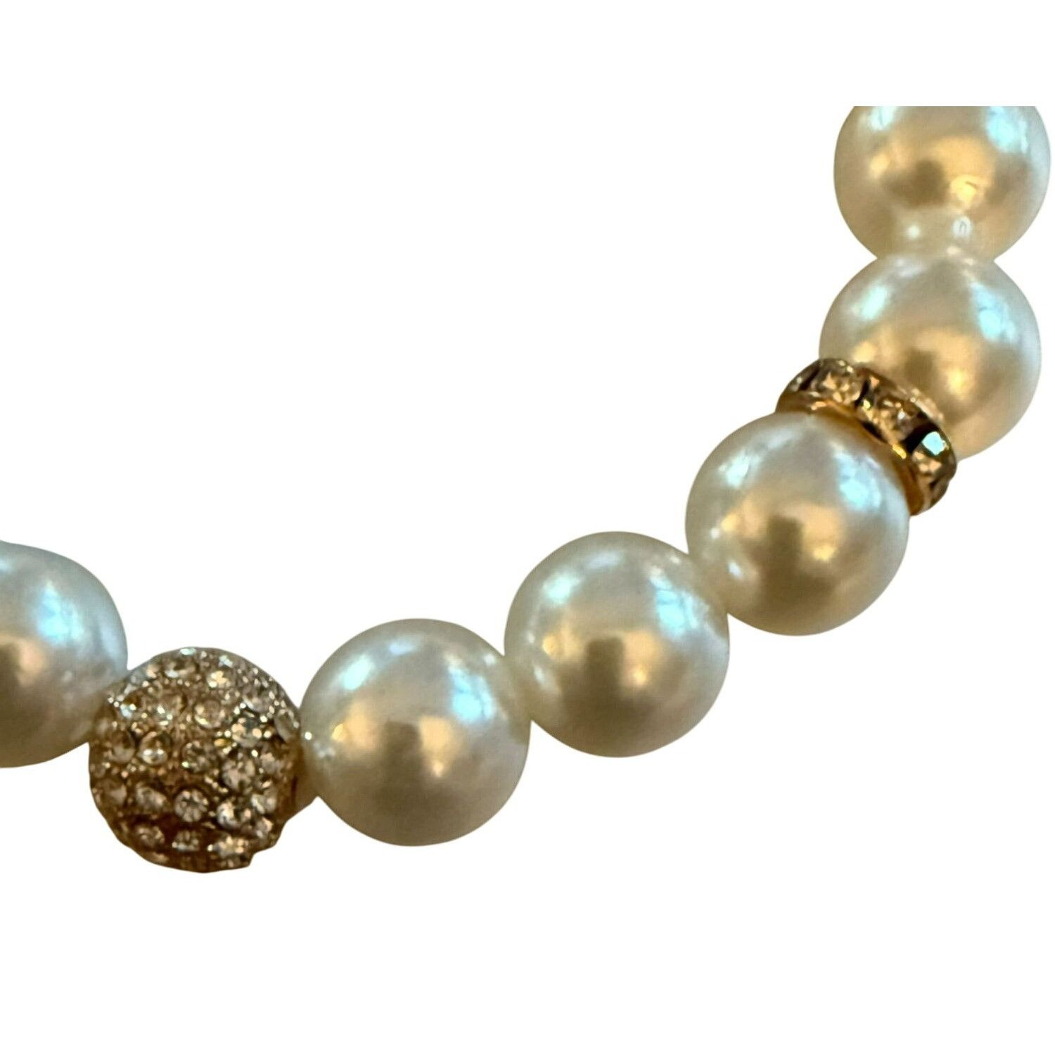 Other White Faux Pearl & Beaded Stretch Bracelets Set Elegant Desi Size ONE SIZE - 5 Thumbnail