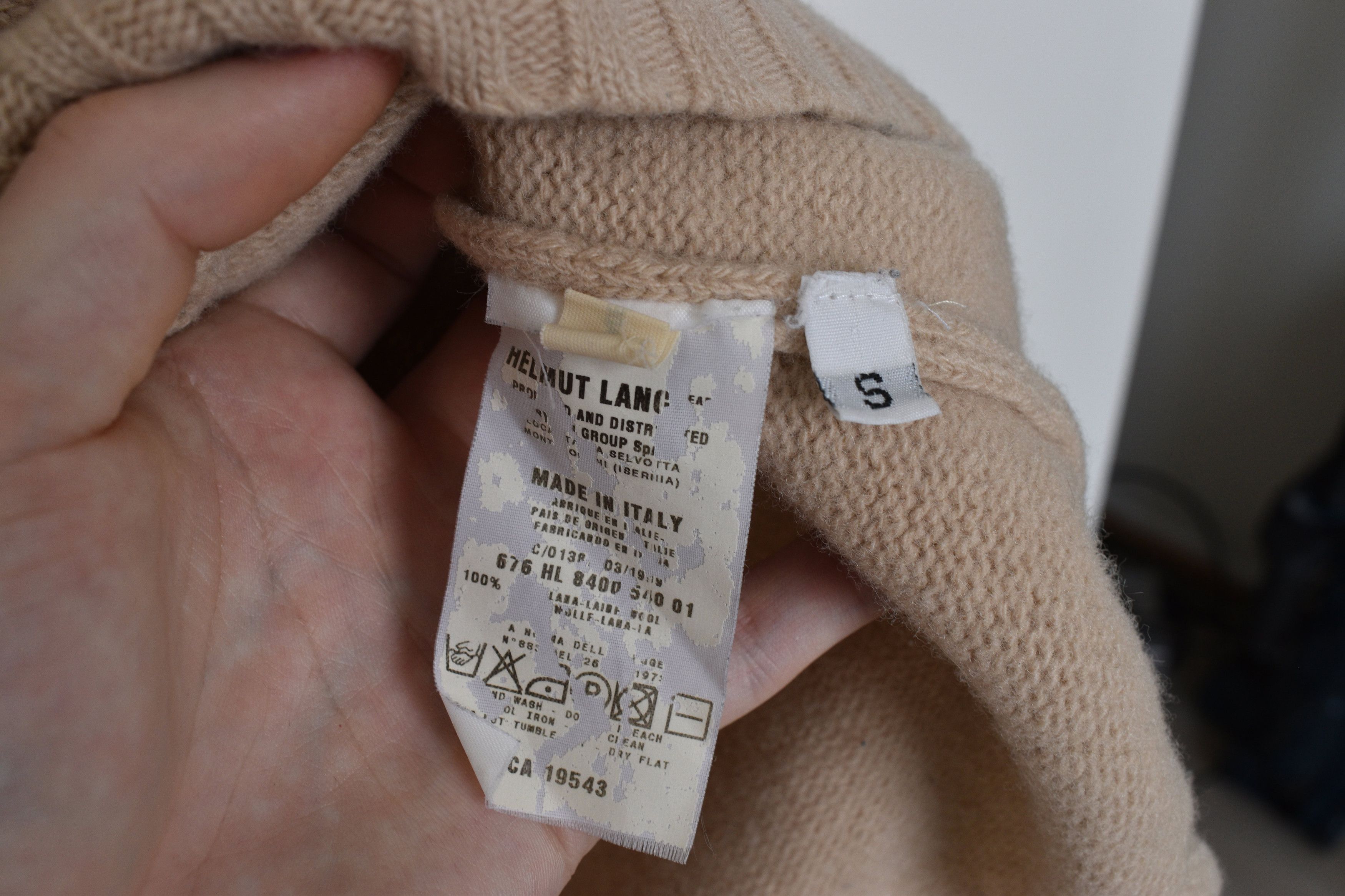 Helmut Lang Helmut Lang 1999 Wool Cream Knit Sweater Crewneck Beige Size US S / EU 44-46 / 1 - 5 Thumbnail