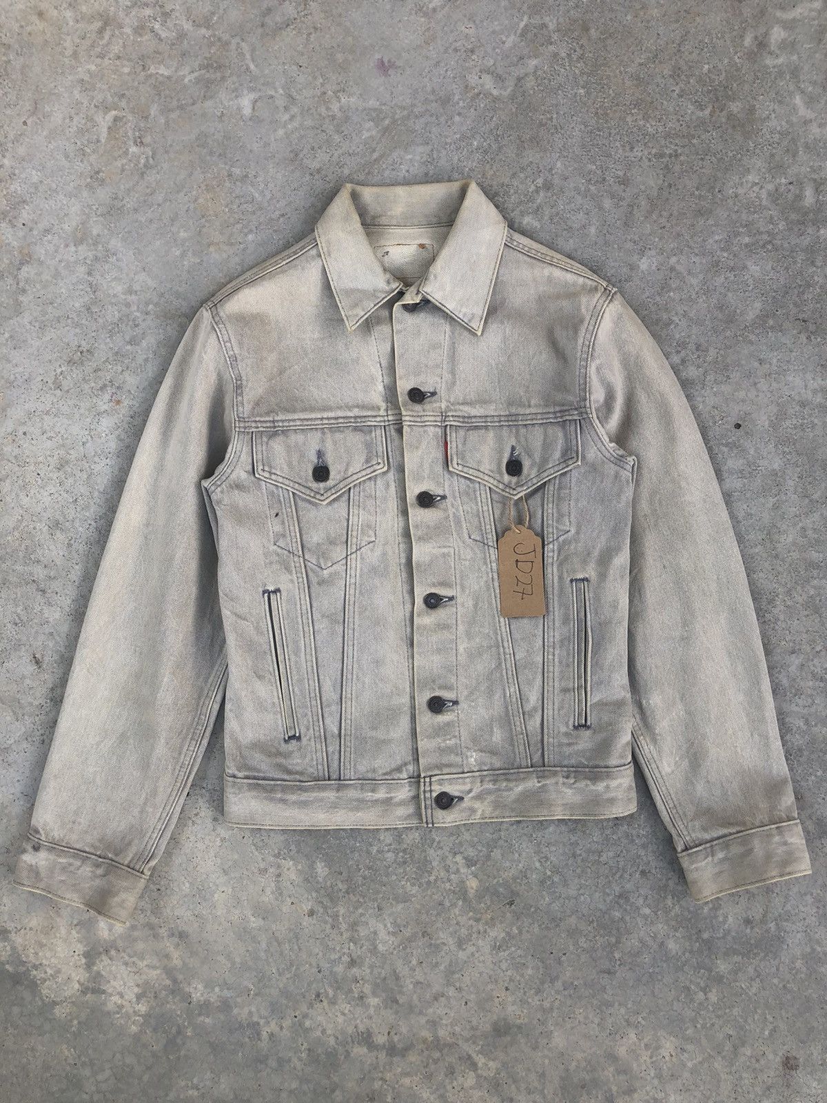 Levi's Vintage 80’s Levi’s Denim Jacket Distressed Denim Size US S / EU 44-46 / 1 - 1 Thumbnail