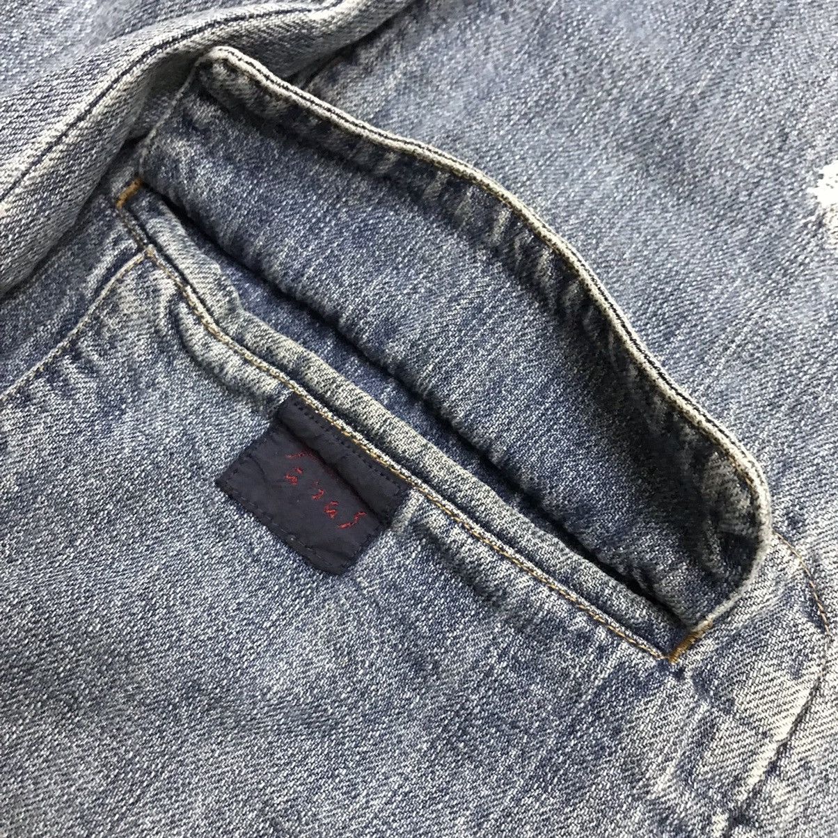 Japanese Brand Vintage Distressed Papas Tartan Neck Chore Jacket Denim Size US M / EU 48-50 / 2 - 14 Thumbnail