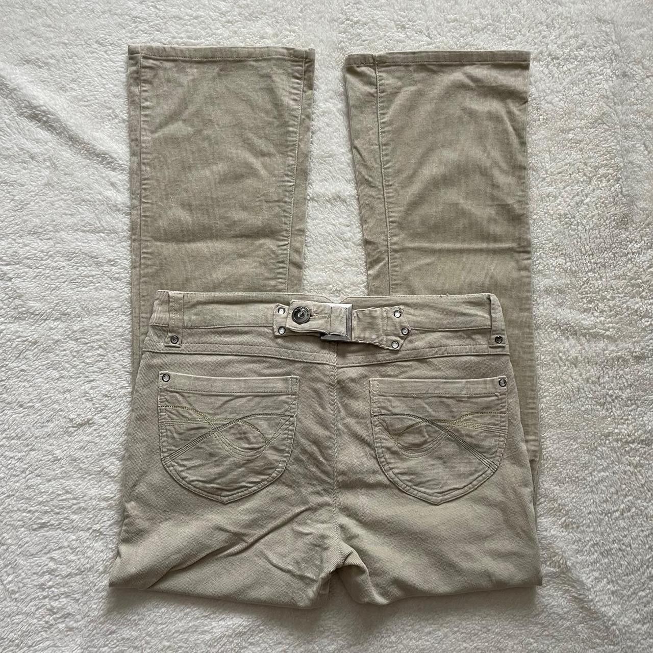 Vintage Y2K 725 Originals Tan Corduroy Flare Pants Size 33" - 2 Thumbnail