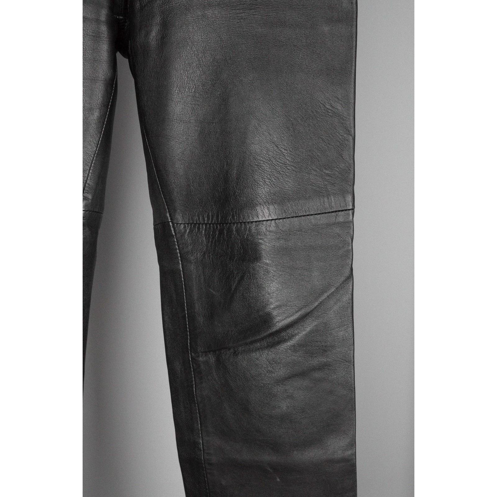 Levis black leather women’s vintage pants