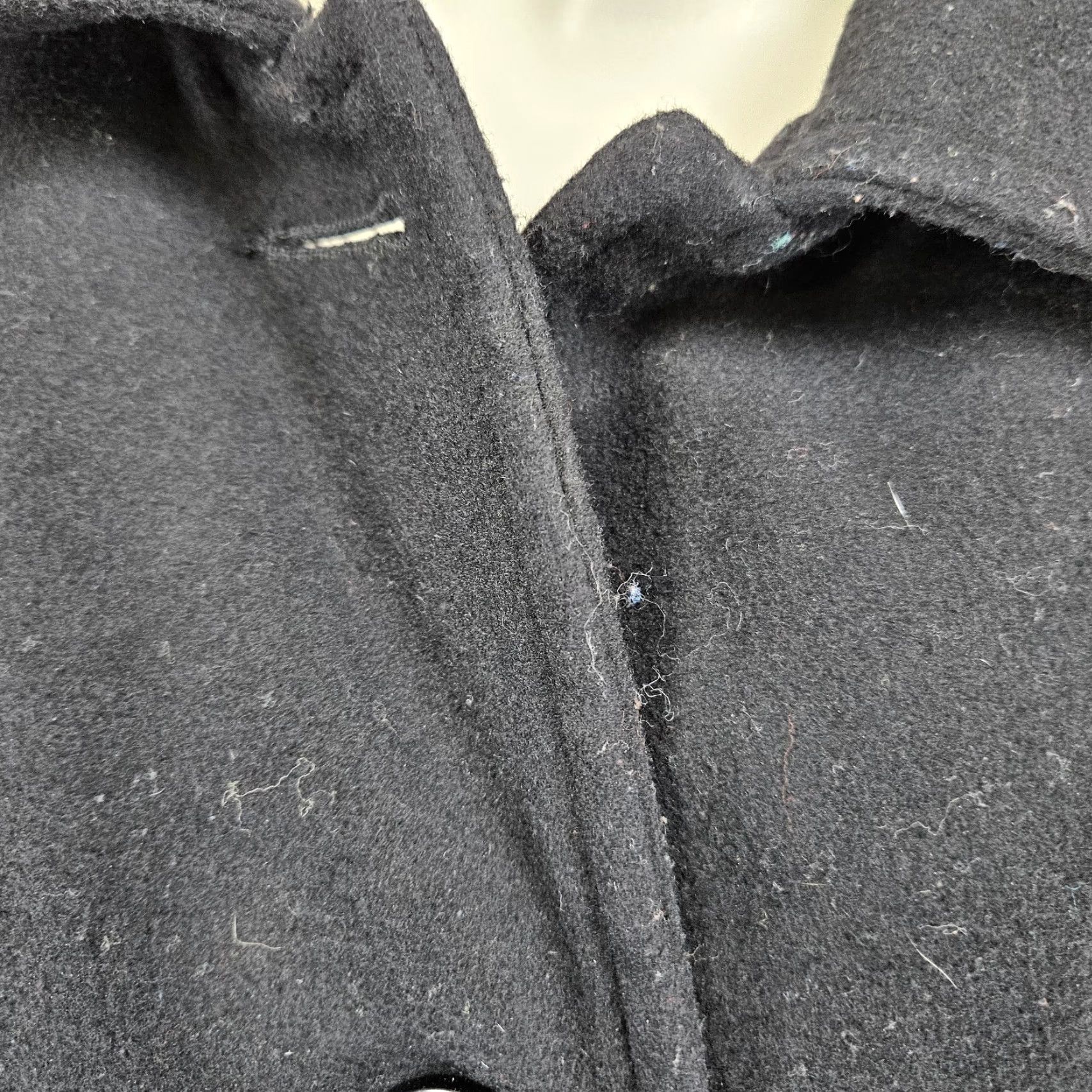 Lands' End VINTAGE Lands' End Black Wool Cashmere Blend Buttoned Collared Lined Overcoat 22W Size 3XL / US 20-22 - 5 Thumbnail