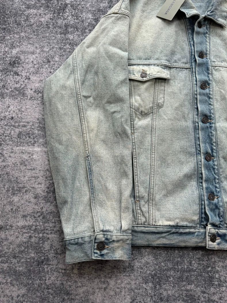 Balenciaga Balenciaga Worn Patch Inside Out Denim Jacket Size US XL / EU 56 / 4 - 3 Thumbnail