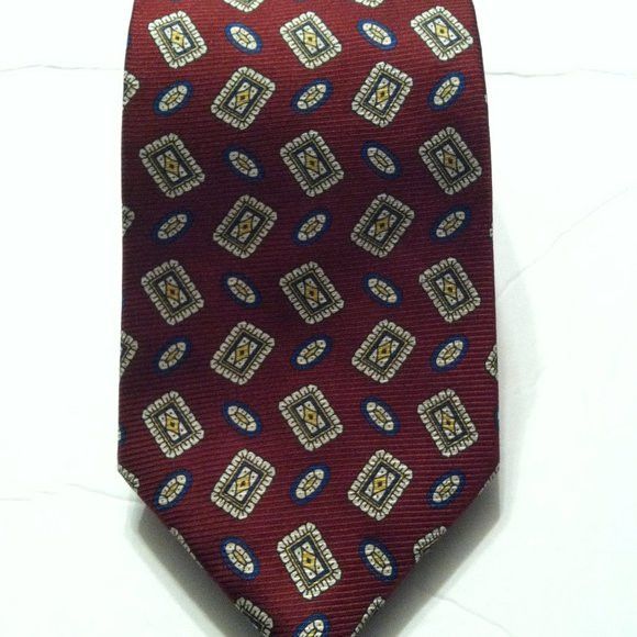 Brooks Brothers BROOKS BROTHERS MENS NEW BURGUNDY SILK TIE WIDTH: 3 1/2" Size ONE SIZE - 1 Thumbnail