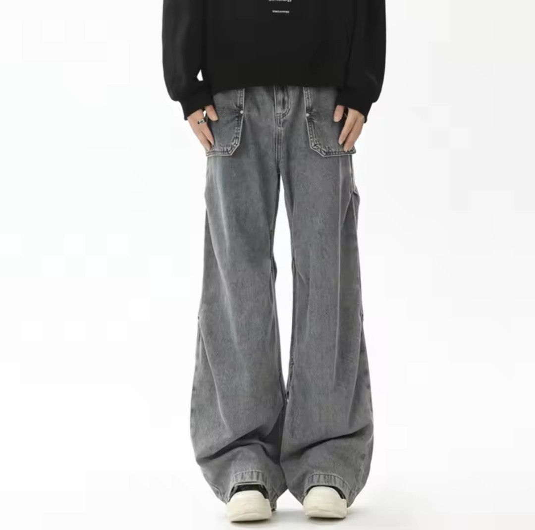 Japanese Brand × Jean High Street Workwear Loose Fold Design Size US 33 - 1 Thumbnail