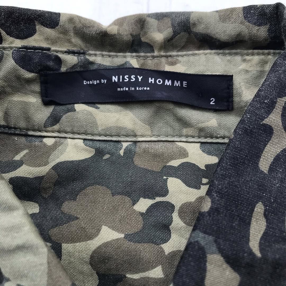 Designer × Japanese Brand Camouflage Crew Camo Printed shirt With Black off Sleeve mi Size US S / EU 44-46 / 1 - 4 Thumbnail