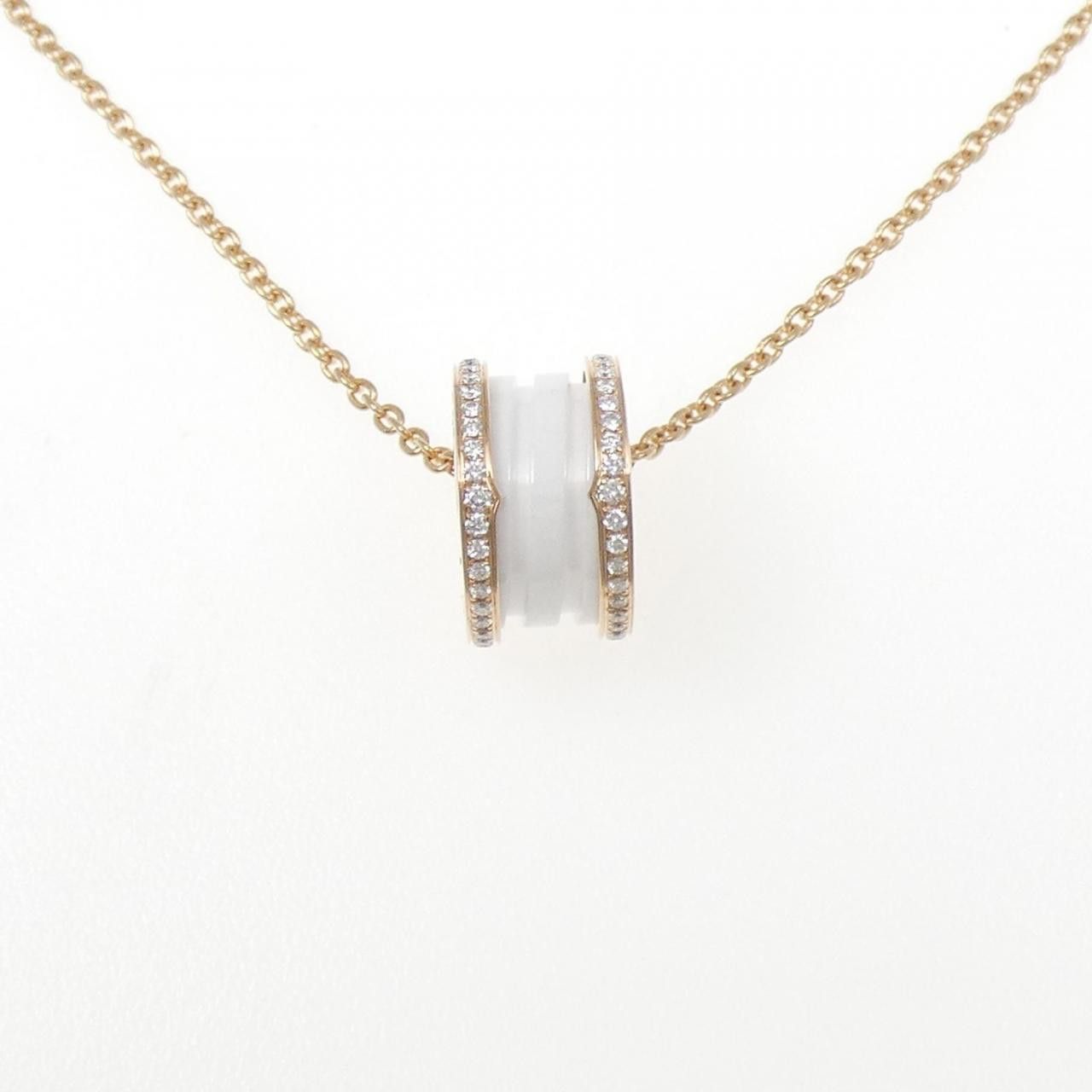 Bvlgari Bvlgari B.zero1 750 Pink Gold Ceramic Diamond Necklace Ceramic Necklace DUTY FREE for USA