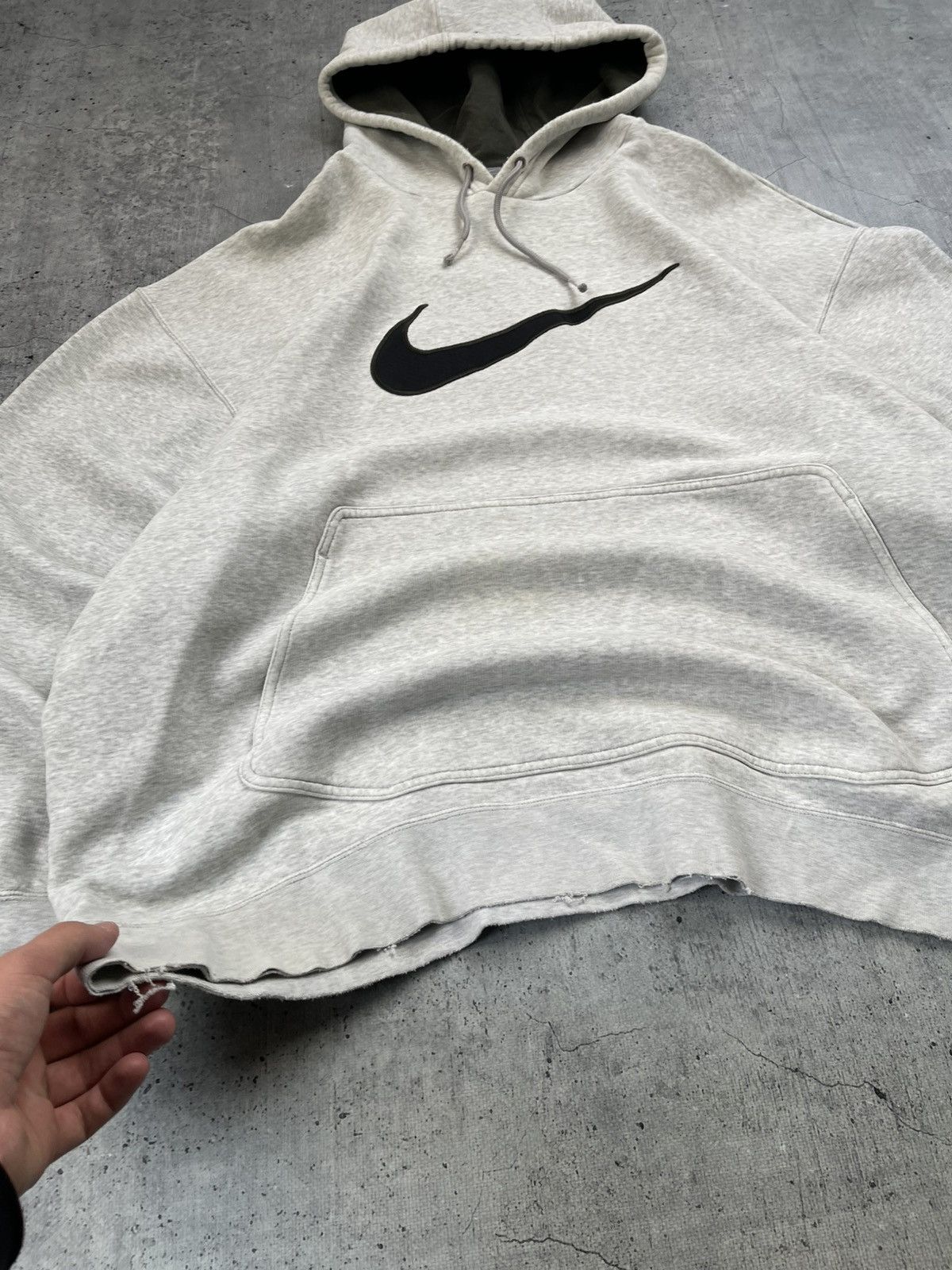 Nike × Vintage Vintage Nike center swoosh hoodie worn by Travis Scott y2k Size US XXL / EU 58 / 5 - 5 Thumbnail