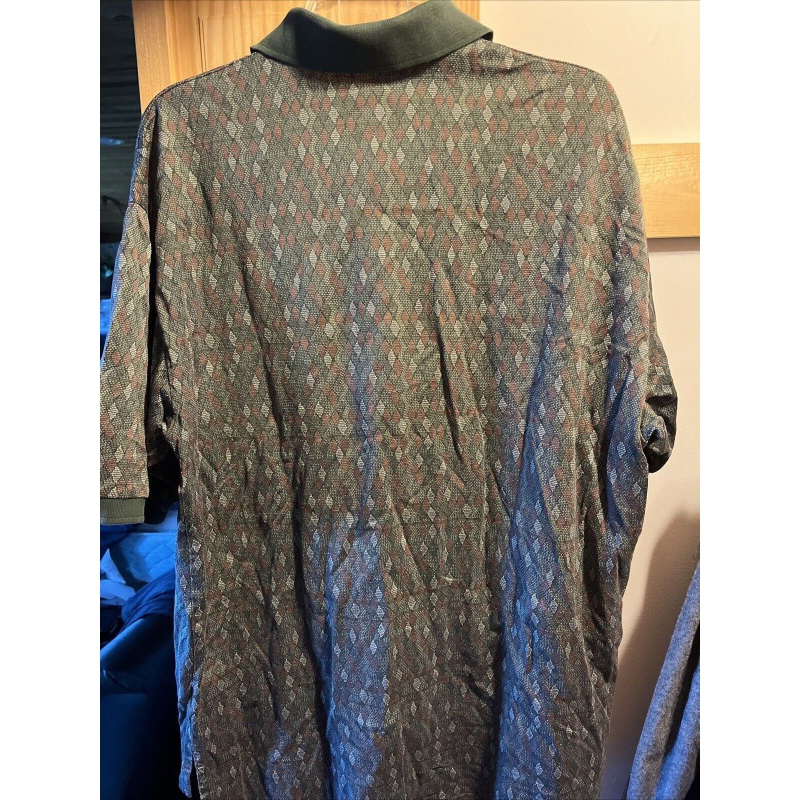 Descente Descente Men’s L Polo Shirt Golf Gray Abstract Geometric SS Size US L / EU 52-54 / 3 - 9 Thumbnail