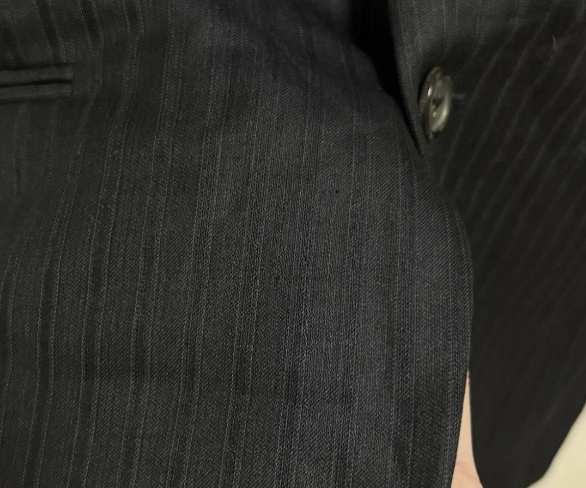 Prada Prada Vintage Men’s Striped Gray Wool Silk Blazer Jacket Size 38R - 22 Thumbnail