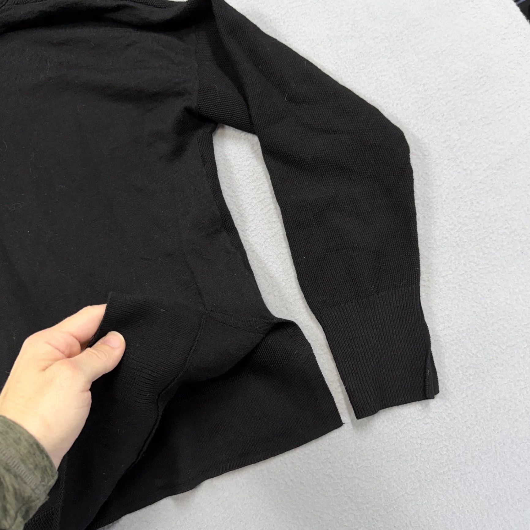 Vintage rag & bone/jean Sweater Womens Large Black V-Neck Long Sleeve Pullover Knit Size L / US 10 / IT 46 - 5 Thumbnail