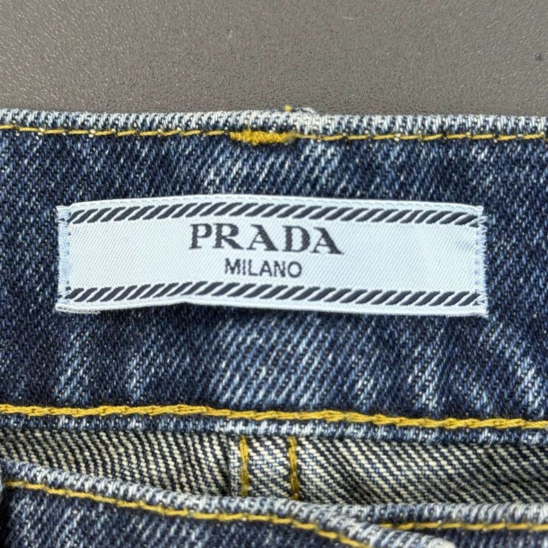 Prada Prada Washed blue metal triangle jeans 2502-Nextarrow Size US 27 - 5 Thumbnail