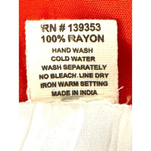 Other 7 Islands XL Dip Dye Red White Rayon Tunic Dress India Boho Size XL / US 12-14 / IT 48-50 - 13 Thumbnail