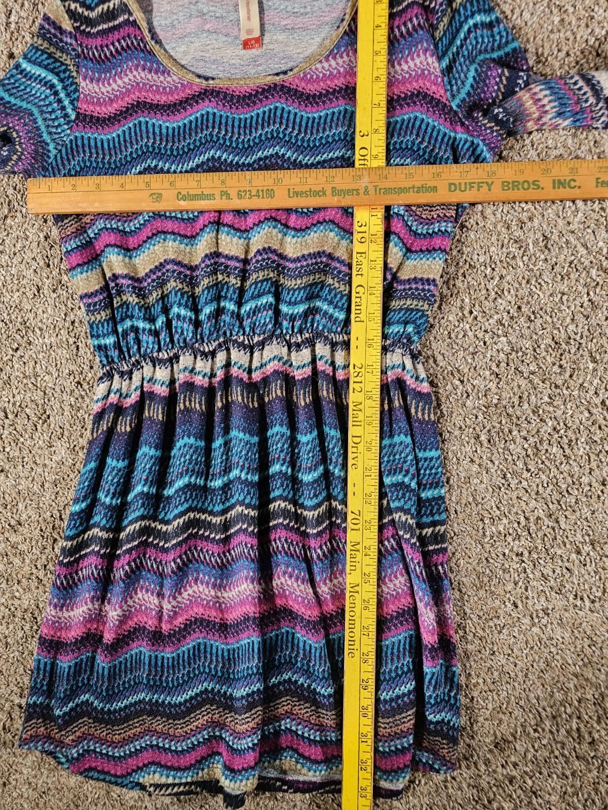 Other No Boundaries L 11-13 Dress Colorful Striped Size L / US 10 / IT 46 - 4 Thumbnail