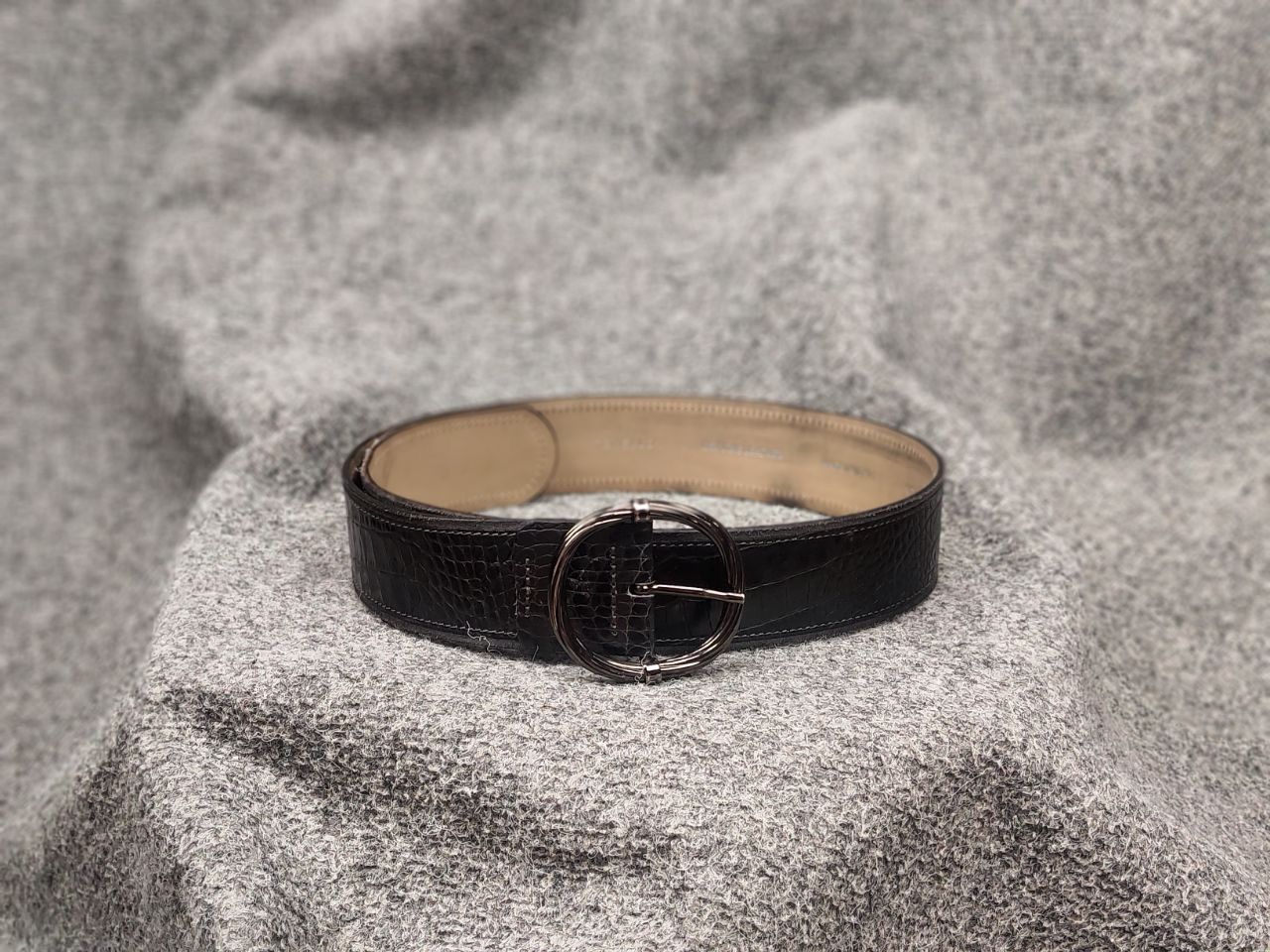 Tonello Tonello Design Premium leather belt with alligator embossing Size ONE SIZE - 13 Thumbnail