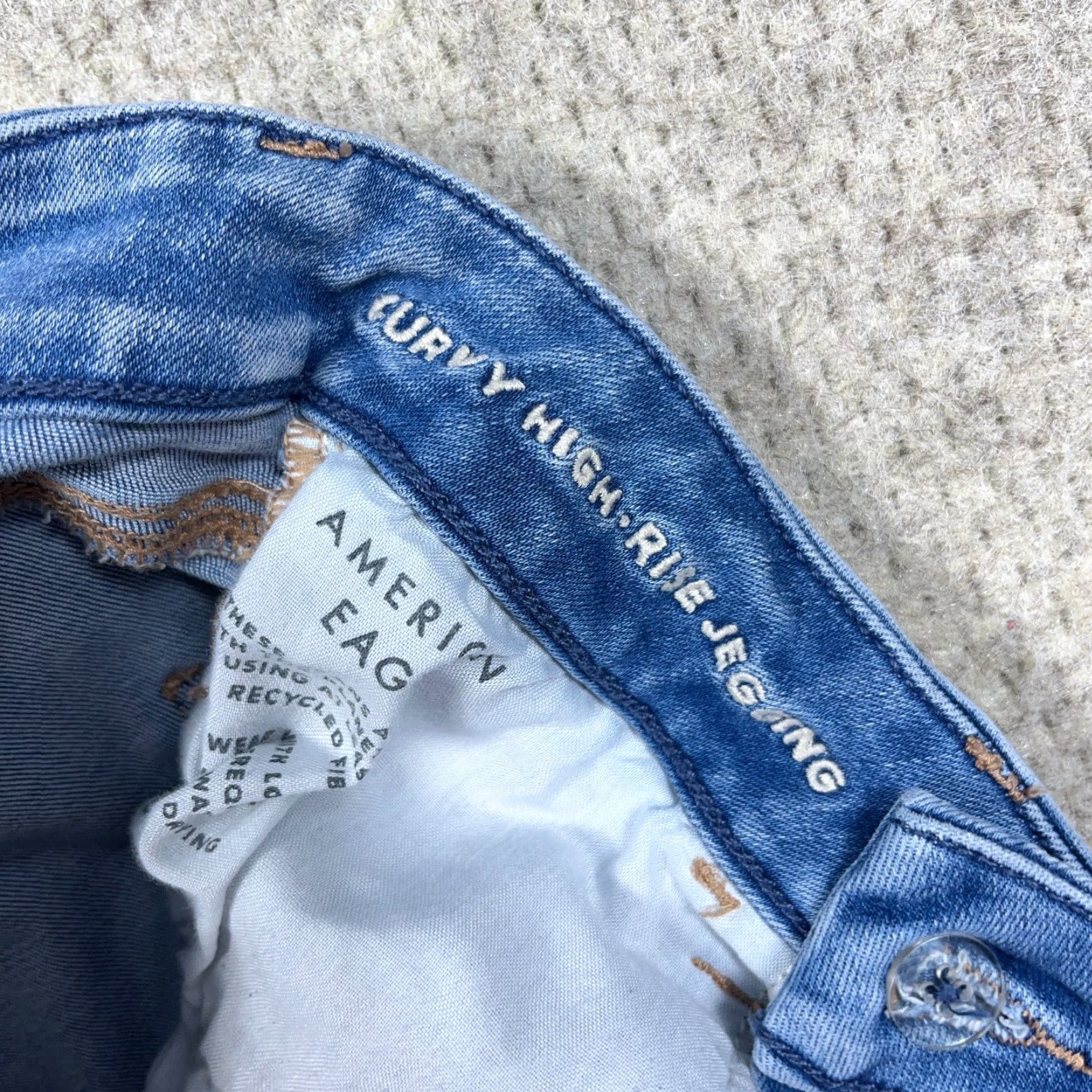 American Eagle Outfitters American Eagle Outfitters Jeans 4 Long Blue Jegging Womens Size 27" / US 4 / IT 40 - 3 Thumbnail