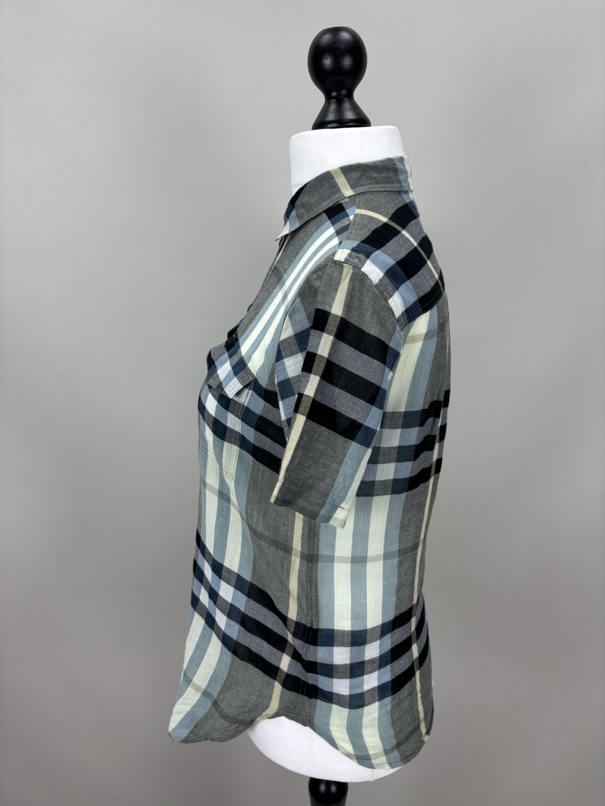 Burberry Womens shirt plaid Burberry London Size S Color Blue Size S / US 4 / IT 40 - 9 Thumbnail