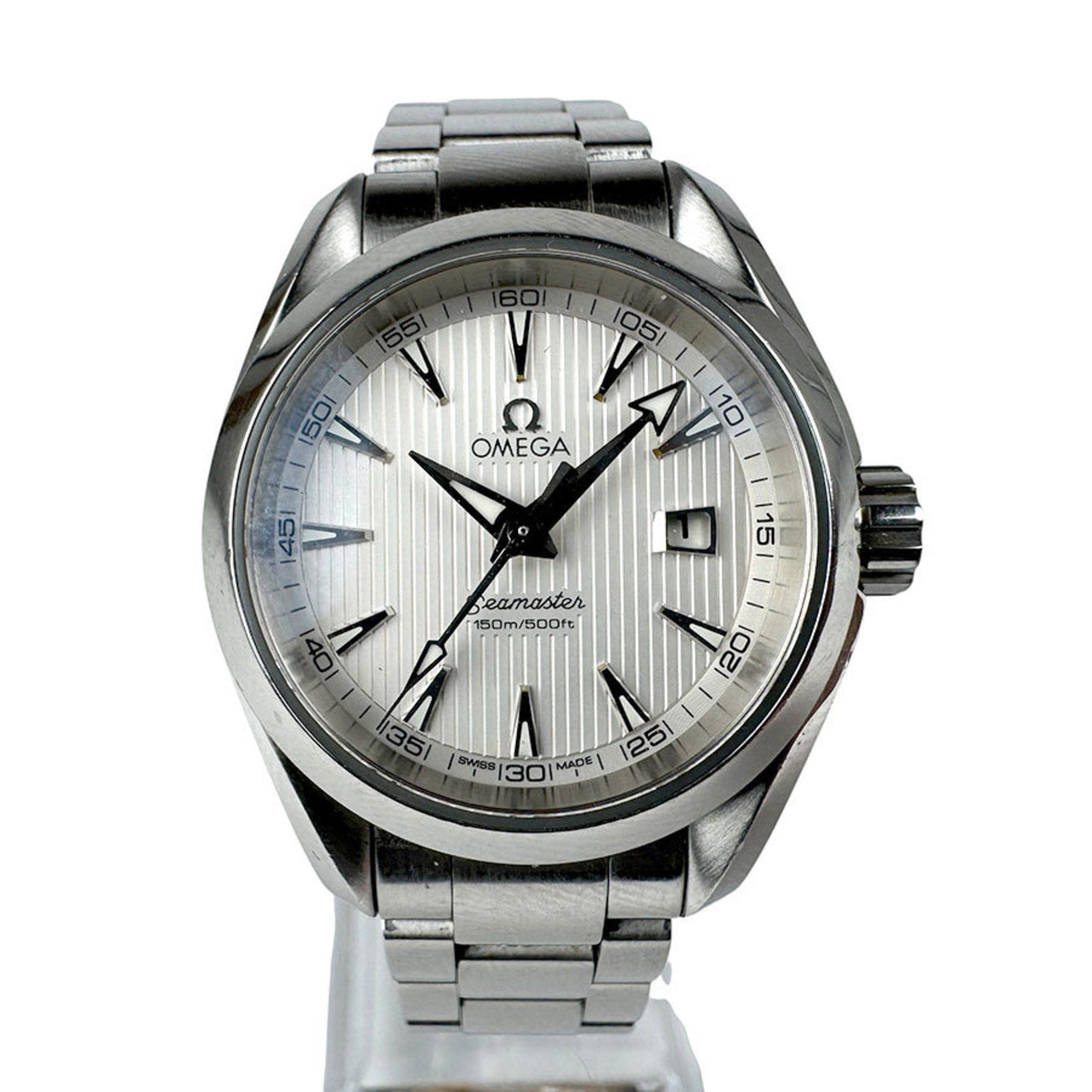 Omega Seamaster Aqua Terra Watch Stainless Steel Silver X White Ladies Quartz, Women's