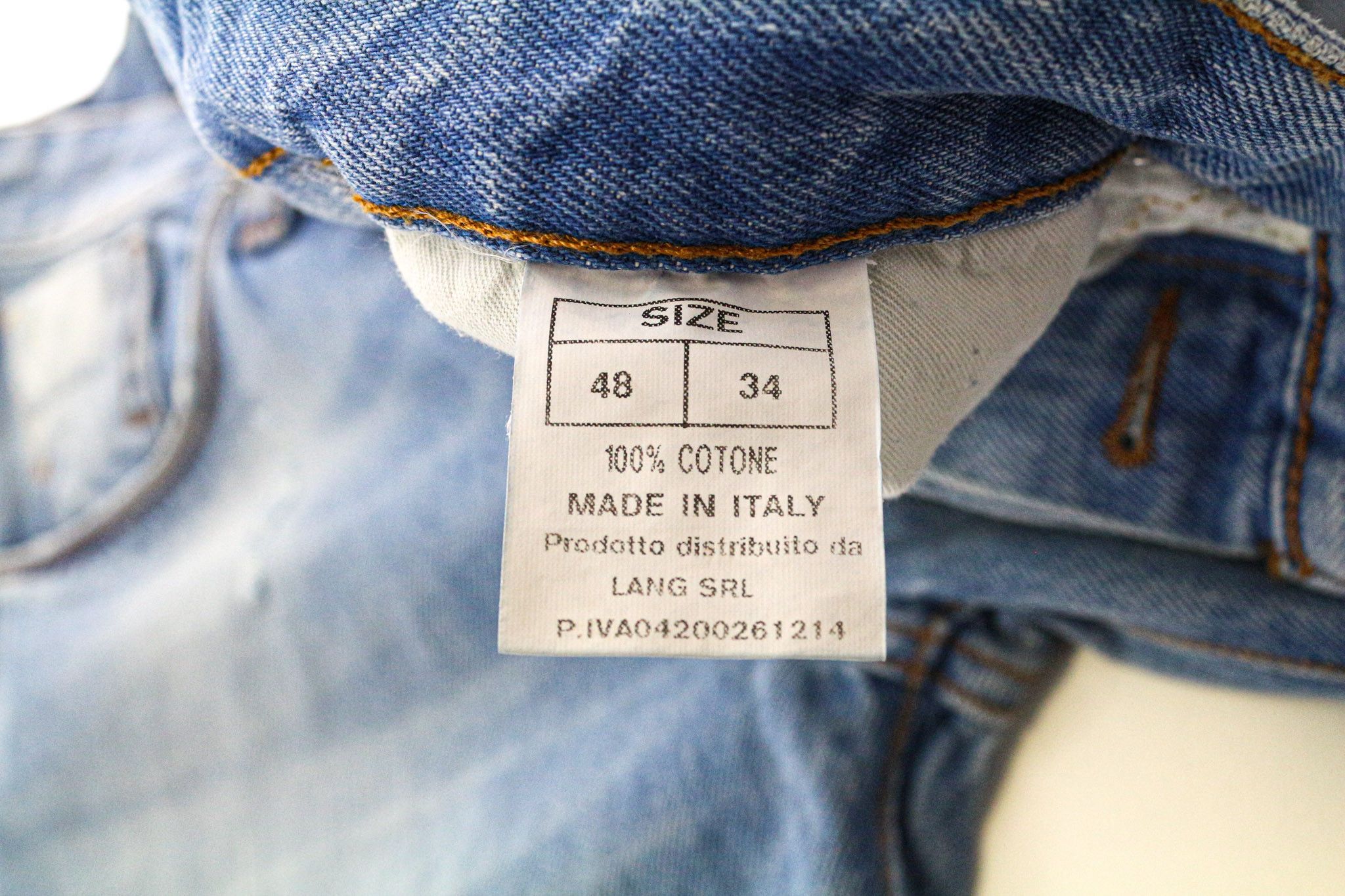 Takeshy Kurosawa W34 Slim Fit Light Blue Cotton Washed Jeans 75369 Size US 34 / EU 50 - 5 Thumbnail