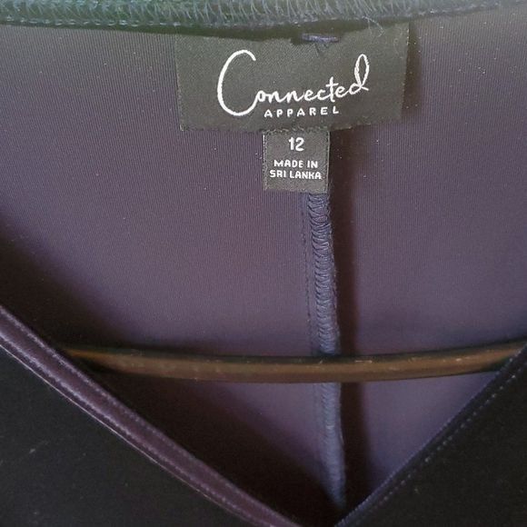 Vintage Connected Apparel Navy Blue Velour Vneck Event Accented Midi Size XL / US 12-14 / IT 48-50 - 4 Thumbnail