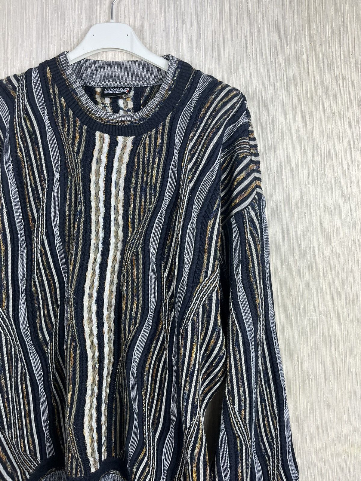 Coogi × Vintage Vintage HP Roessler coogi 3D boxy knit sweater knitted y2k Size US M / EU 48-50 / 2 - 9 Thumbnail
