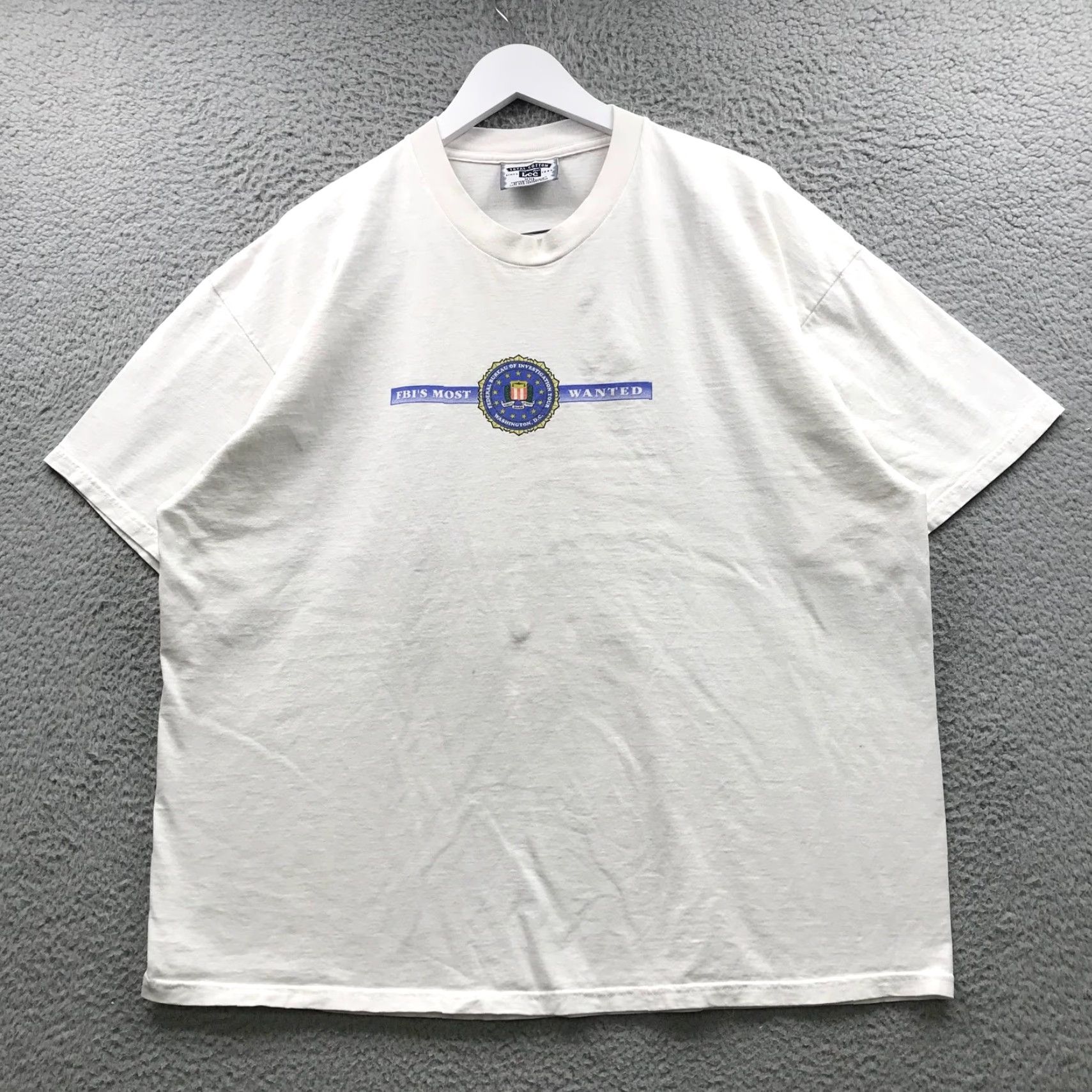 Vintage VINTAGE 90s FBI Most Wanted Scarface AI Capone Mugshot T-Shirt Men XXL Short Sleeve White Graphic Tee RARE Size US XXL / EU 58 / 5 - 5 Thumbnail