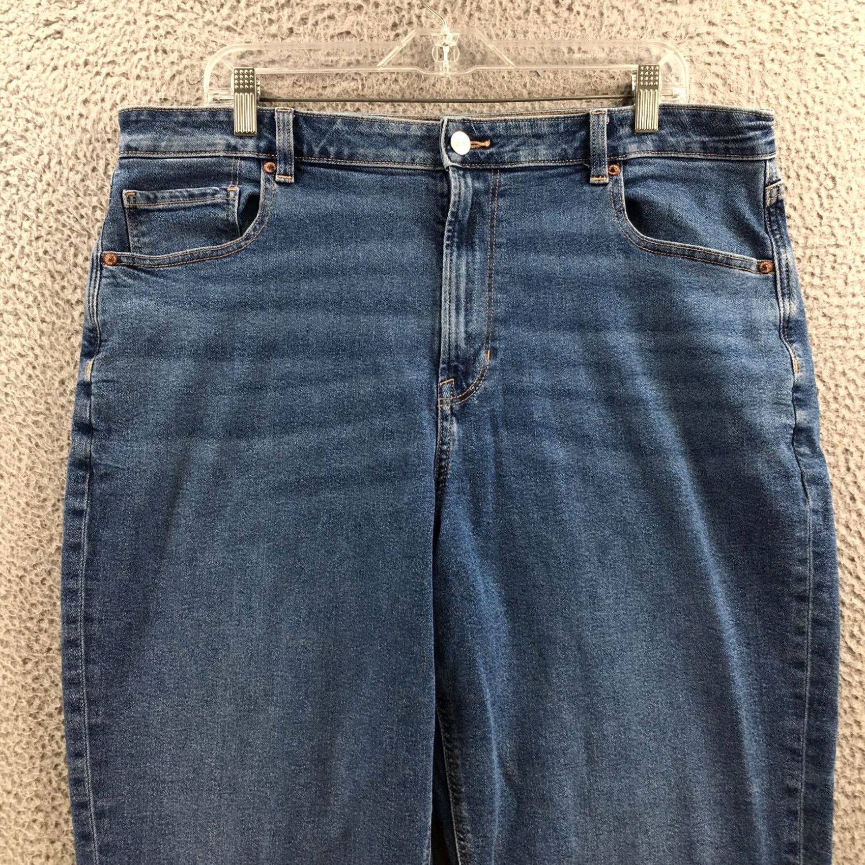 American Eagle Outfitters American Eagle Outfitters Jeans Womens 18R Cropped Blue Denim Zip Stretch 5-Pocket Regular Rise Modern Fit Womens - Mens? Size 40" / US 18 - 2 Thumbnail