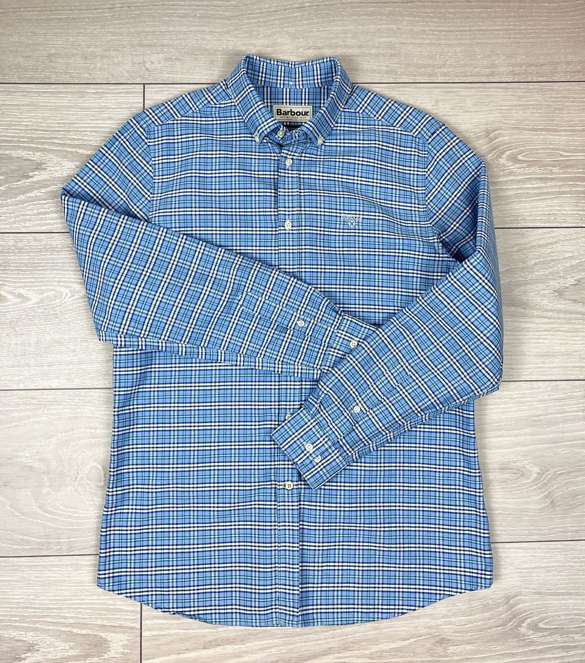 Barbour x4 Barbour Tailored Flannel Checkered Button Shirt M Size Size US M / EU 48-50 / 2 - 9 Thumbnail