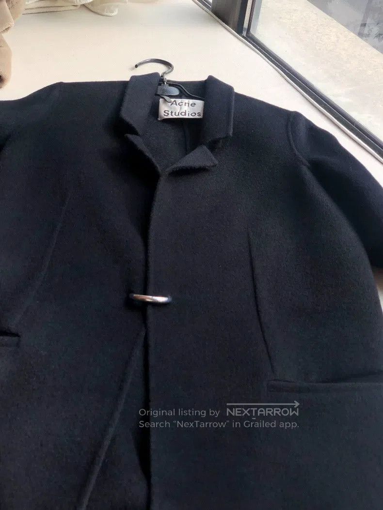 Acne Studios Acne Studios Teal Classic Coat, fabric contains 85% virgin Size 4XL / US 24-26 - 2 Thumbnail