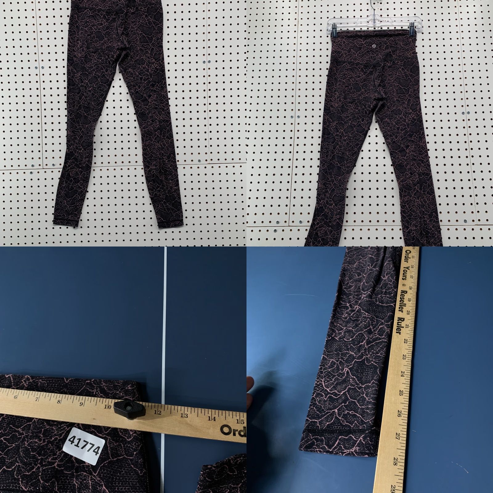 Lululemon VINTAGE Lululemon Align Leggings Womens Size 4 Black Purple Yoga Skinny Ankle 24x28 Size 27" / US 4 / IT 40 - 8 Thumbnail