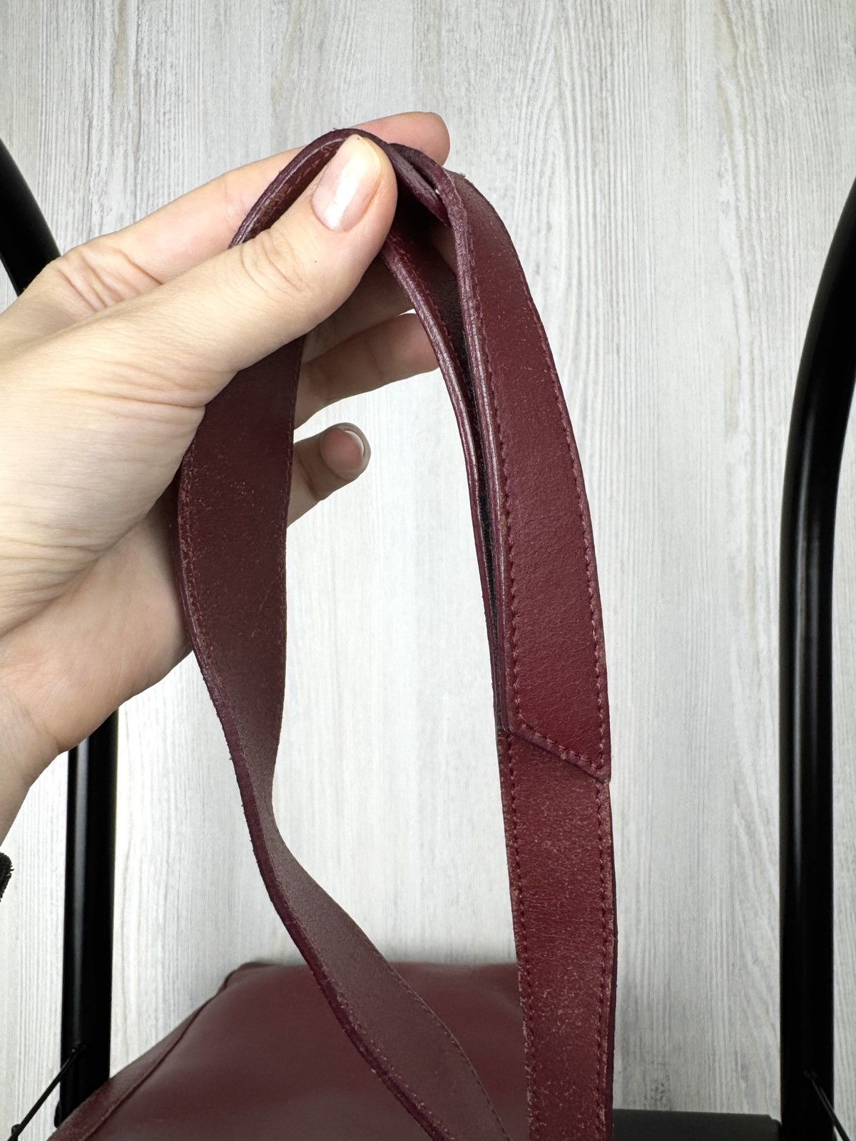Emporio Armani Emporio Armani Ruby Red vintage Faded leather crossbody bag Size ONE SIZE - 12 Thumbnail
