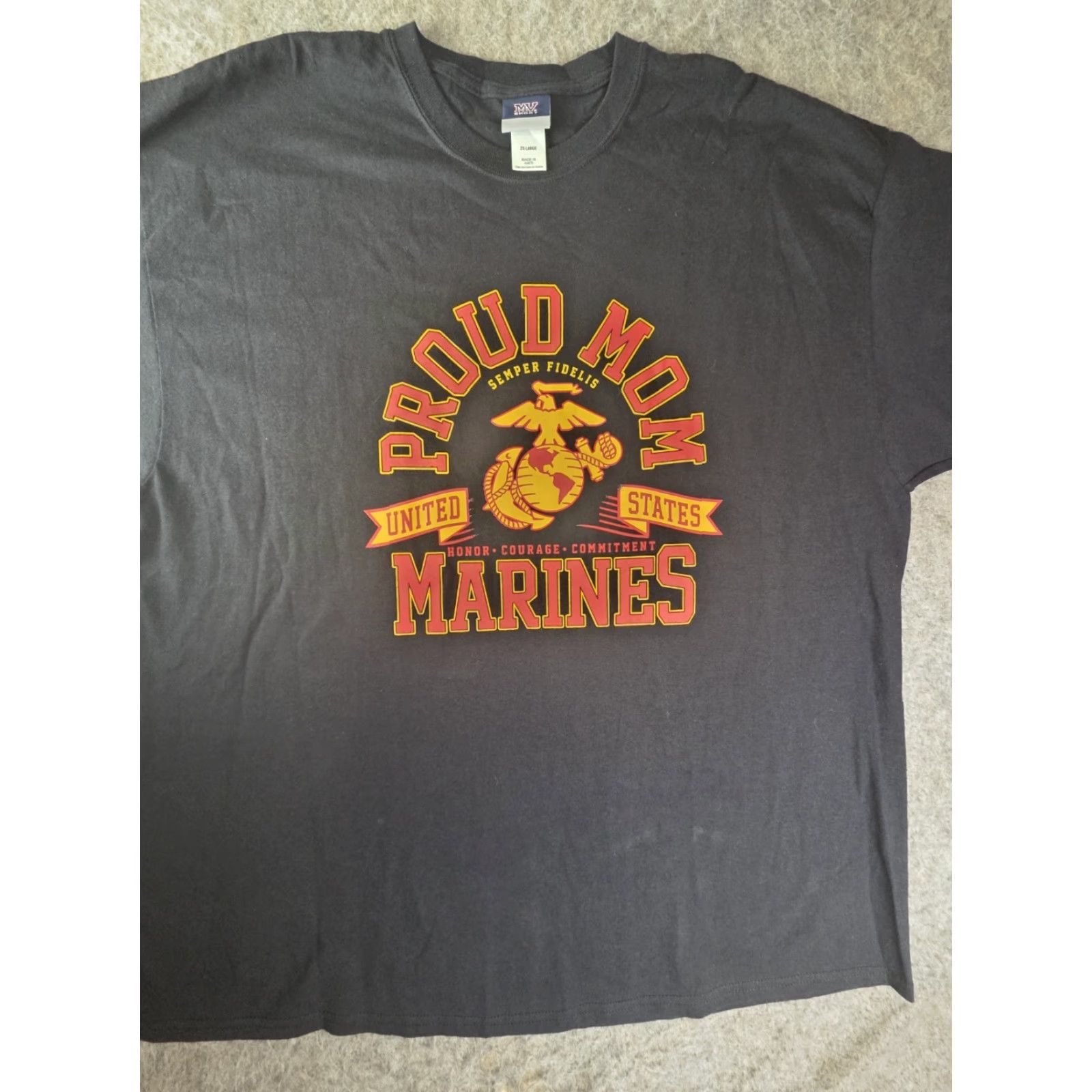 Vintage United States Marines Proud Mom T Shirt USMC 2XL Distressed Size US XXL / EU 58 / 5 - 2 Thumbnail