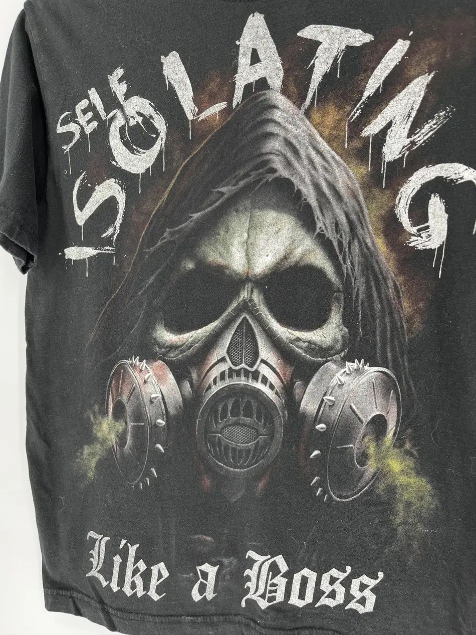 Band Tees × Vintage Vintage Y2K spiral skull like a boss lockdown 2020 Dead Face Size US M / EU 48-50 / 2 - 6 Thumbnail