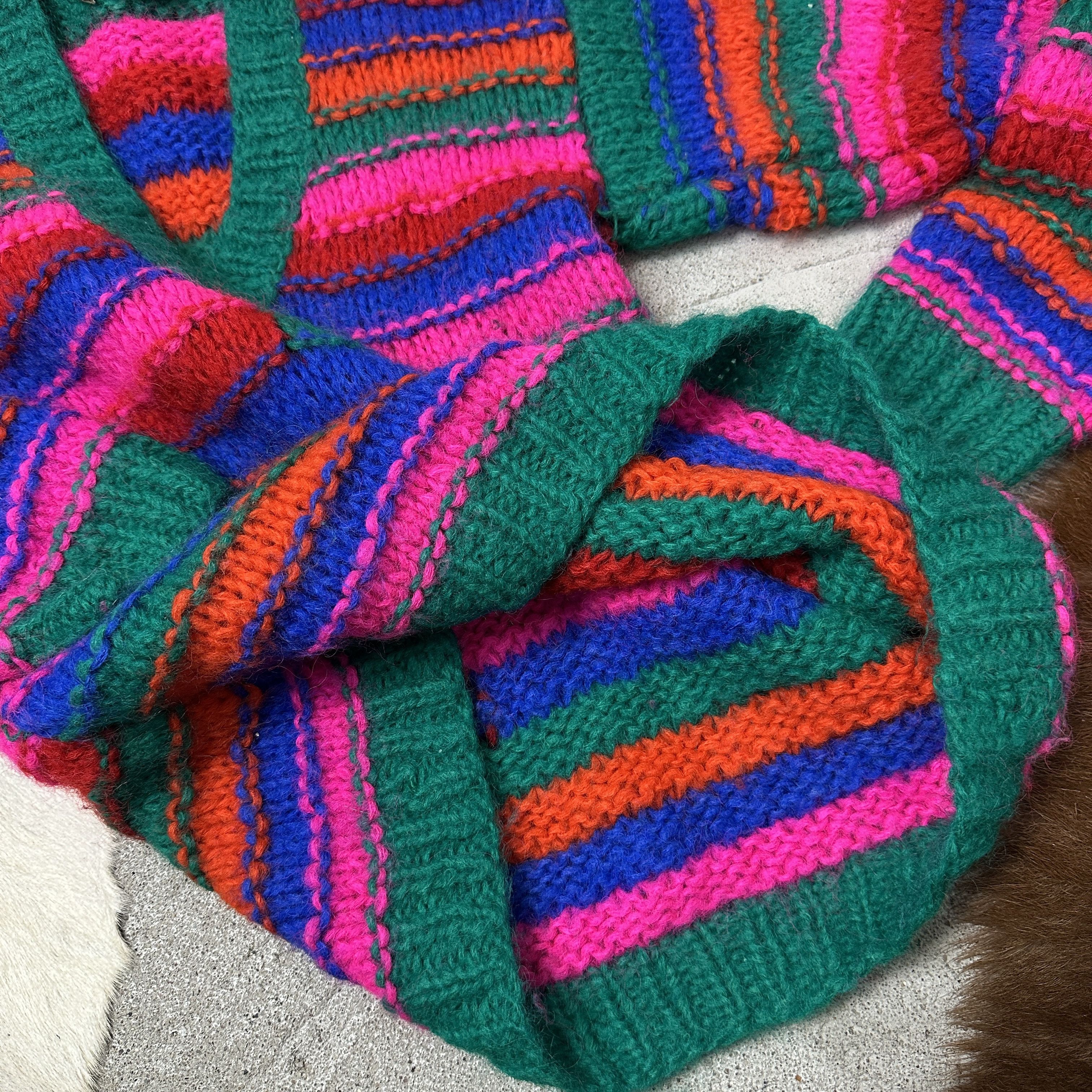 Fiorucci Vintage Woolen Striped Knitted Fiorucci Sweater Y2K Size M / US 6-8 / IT 42-44 - 5 Thumbnail
