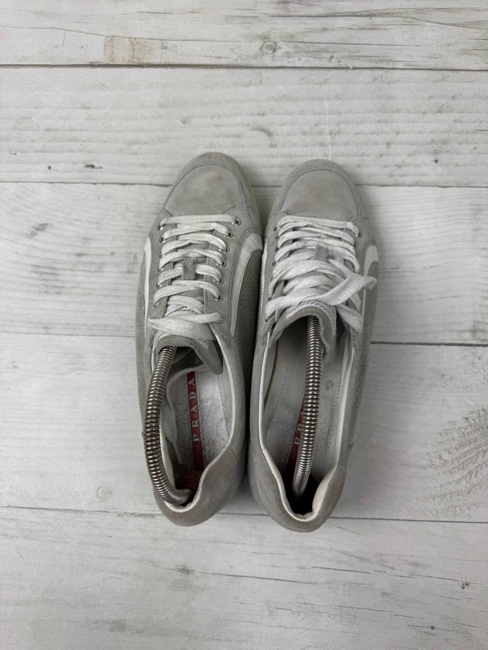 Prada Prada Low Top Leather Sneakers Logo Luxury Size US 9 / EU 42 - 9 Thumbnail