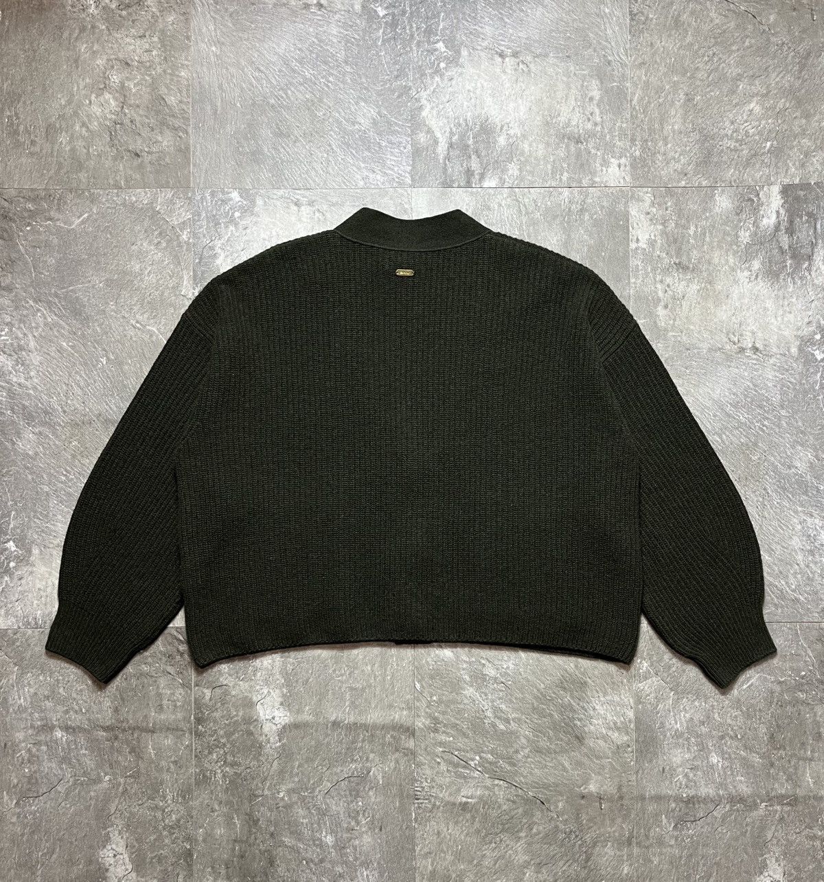 Barbour Barbour Theodore Cardigan Wool Knit Olive Green NWT Size 10 Size L / US 10 / IT 46 - 4 Thumbnail