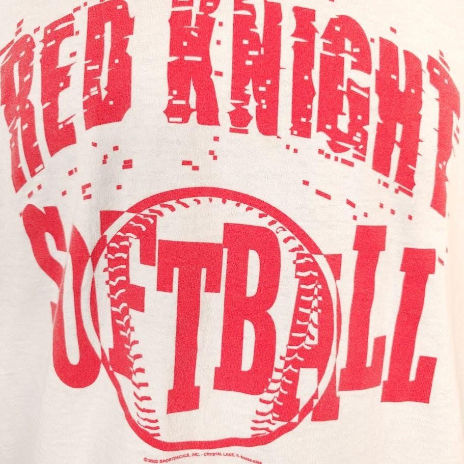 Vintage Vintage Red Knight Softball T Shirt Mens Size Medium White Size US M / EU 48-50 / 2 - 2 Thumbnail