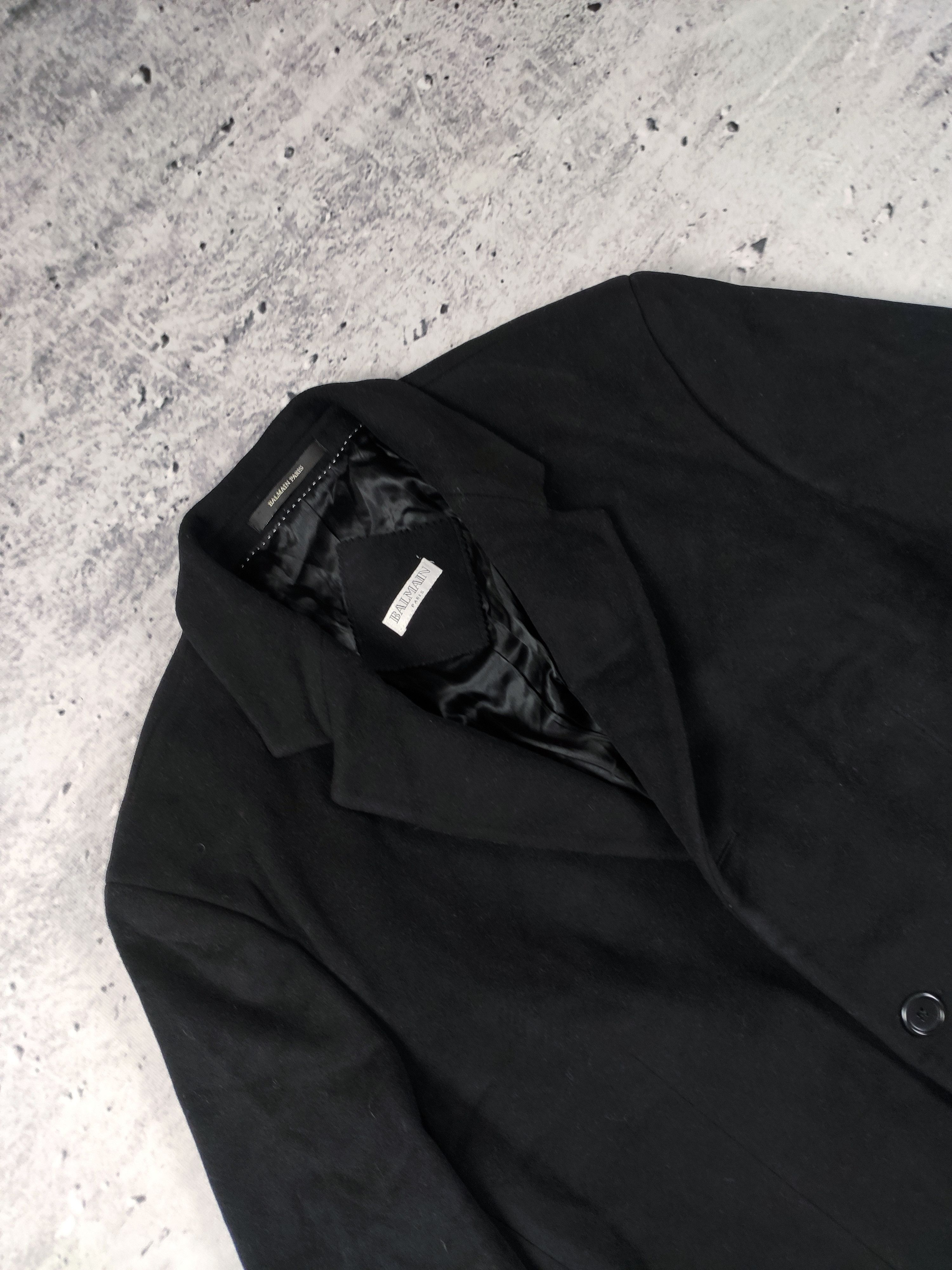 Balmain Balmain Paris woolen long coat men black Size US M / EU 48-50 / 2 - 4 Thumbnail