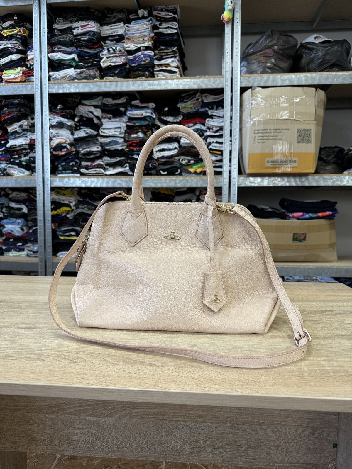 Vivienne Westwood 🇮🇹 Vivienne Westwood Balmoral Grain Leather Pink Bag Size ONE SIZE - 1 Thumbnail