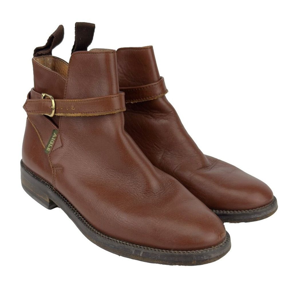 Aigle AIGLE Brown Ankle Boots Tan Luxury Chelsea French Booties 38 Size US 8 / IT 38 - 3 Thumbnail