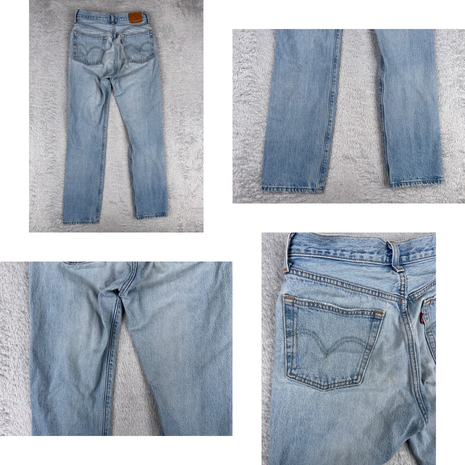 Levi's Levi's 501 Jeans Adult 25 Blue Denim Button Fly Premium Cotton Slim 26x29 Mens Regular 5-Pocket Solid (Medium Wash) Boys? Size US 26 / EU 42 - 10 Thumbnail