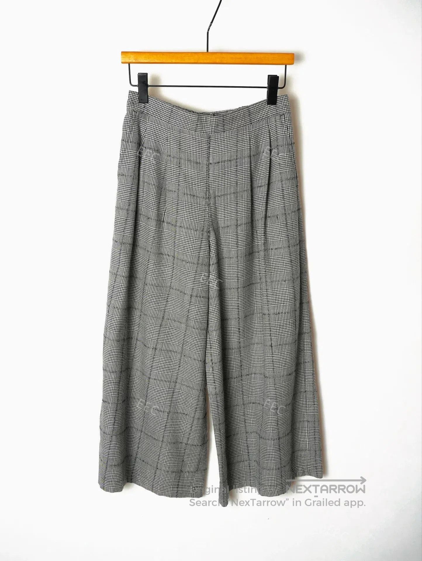 CDG by Comme des Garcons Gray Checkered Wool Wide. Size 26" / US 2 / IT 38 - 2 Thumbnail