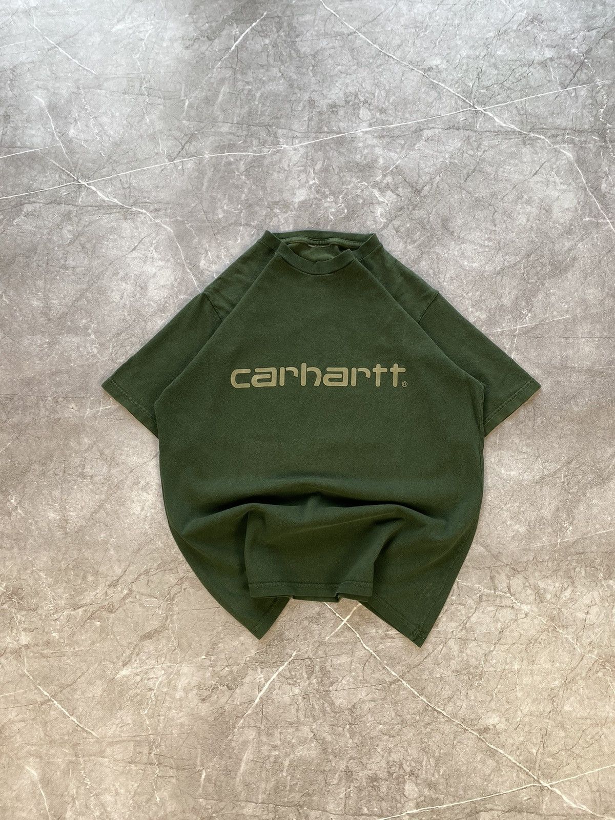Carhartt × Vintage Vintage Y2K Carhartt Big Centre Logo Shirt 90s Khaki Size S Size US S / EU 44-46 / 1 - 2 Thumbnail