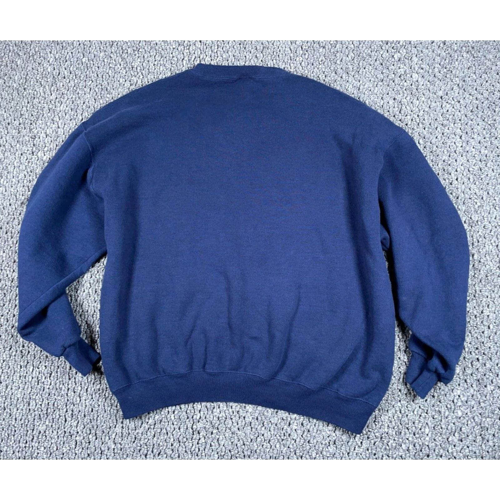 Russell Athletic VINTAGE Russell Athletic Crewneck Sweatshirt Adult XL Dark Blue Solid 50/50 Mens Sweatshirt Retro 90s Oversized Pullover Blank Cotton Poly Blend Size US XL / EU 56 / 4 - 2 Thumbnail