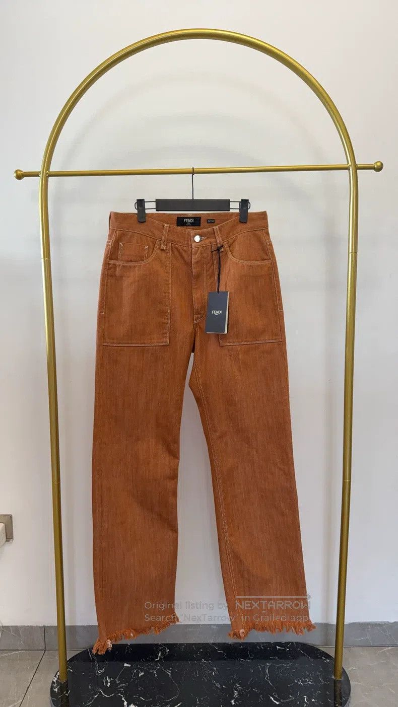 Fendi Fendi Orange Fringe Straight Casual Pants Size US 32 / EU 48 - 1 Thumbnail